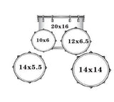 Mairex 5-piece Drum Set Red / مايركس طقم درامز من 5 قطع  لون أحمر