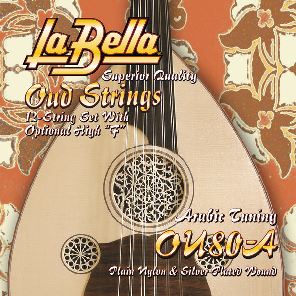LaBella Ou80-A Oud strings 12-Strings Set Wiht Optional High "F" /  مجموعة اوتار العود لا بيلا  مع وتر الفا